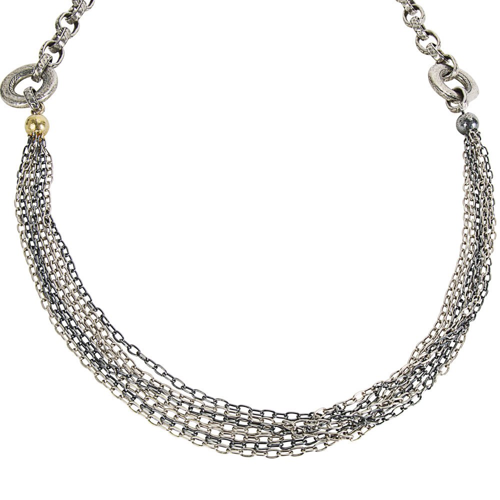 Brand New Gurhan Chain Necklace In Sterling Silver Msrp 4,325